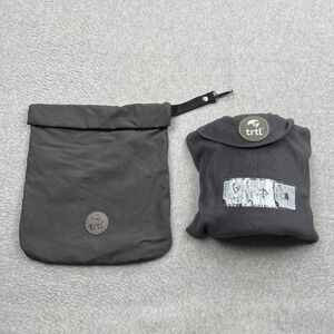 TRTL Travel Airplane Pillow Gray Fleece Neck Support Sleep Wrap Lightweight Bag